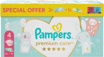 Pampers Premium Care Velikost 4, 104 Plenek + ubrousky ZDARMA