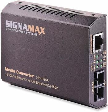 065-1196 Signamax media konvertor 10/100/1000Base-T/TX RJ-45 - 1000Base-FX SC MM, 065-1196
