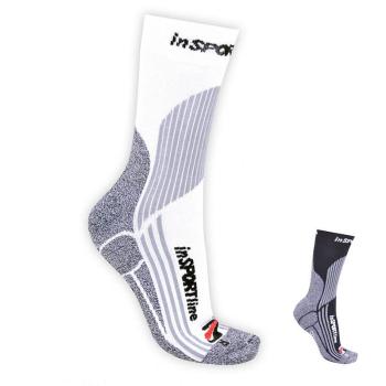 INSPORTLINE Multifunkční ponožky inSPORTline COOLMAX & ionty stříbra Barva bílá, Velikost XXL (45-47)