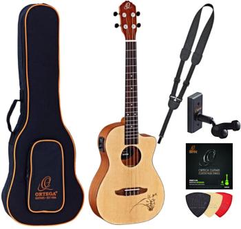 Ortega RU5CE-BA Deluxe SET Natural Barytonové ukulele