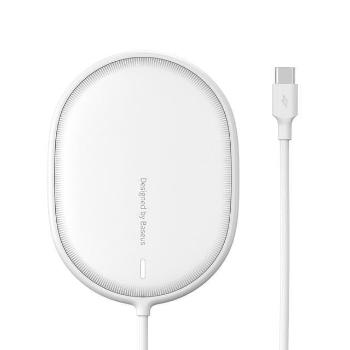 Baseus Light magnetická bezdrátová nabíječka + Type-C kabel 1.5m (kompatibilní s iPhone 12) bílá