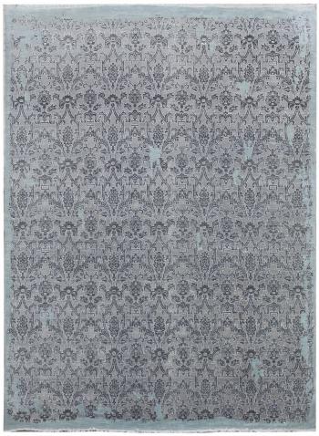 Diamond Carpets koberce Ručně vázaný kusový koberec Diamond DC-M 5 Light grey/aqua - 305x425 cm Modrá