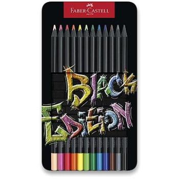 FABER-CASTELL Black Edition v plechu, 12 barev (4005401164135)