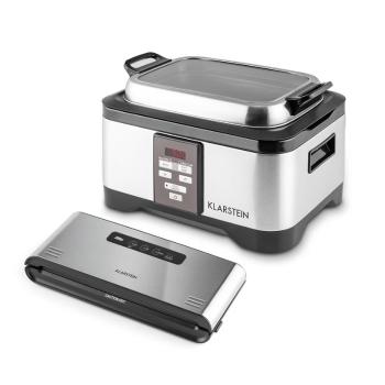 Klarstein Tastemaker + Foodlocker Pro, sada na vakuové vaření (sous-vide), elektrický hrnec + vakuovačka, 550 W / 6 l, 0,8 bar