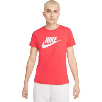 Nike NSW TEE ESSNTL ICON FUTURA Dámské tričko, červená, velikost L