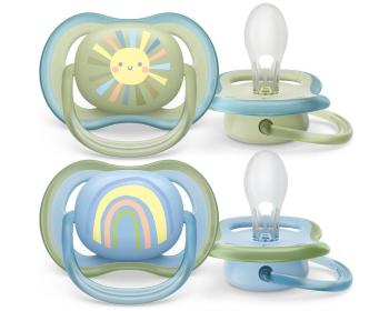 Philips Avent Šidítko Ultra air Obrázek 0-6m chlapec (duha), 2ks