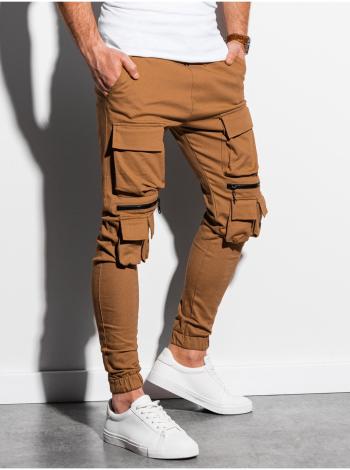 Pánské jogger kalhoty P995 - hnědá