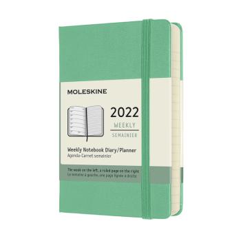 Plánovací zápisník 2022 tvrdý zelený – S