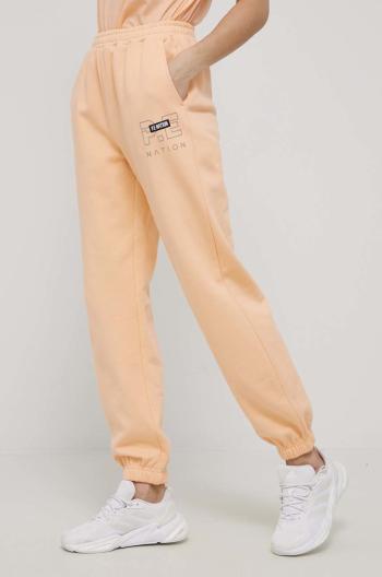 Bavlněné kalhoty P.E Nation dámské, oranžová barva, hladké