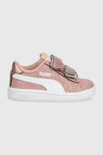 Dětské sneakers boty Puma Smash V2 Glitz Glam růžová barva
