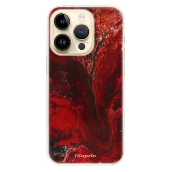 Odolné silikonové pouzdro iSaprio - RedMarble 17 - iPhone 14 Pro