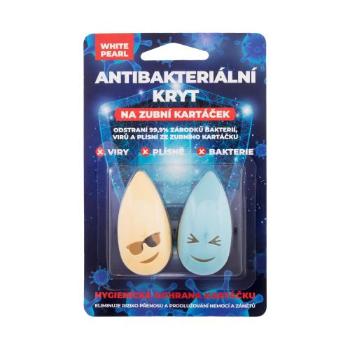 White Pearl Antibacterial Toothbrush Cover držák na kartáček antibakteriální kryt na zubní kartáček 2 ks unisex