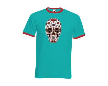 Pánské tričko s kontrastními lemy Muerte lebka