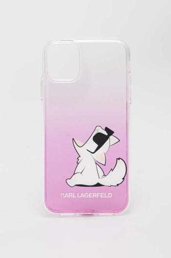 Obal na telefon Karl Lagerfeld iPhone 11 6,1"/ Xr růžová barva