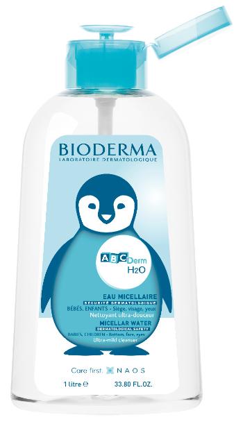 BIODERMA ABCDerm H2O Micelární roztok 1 l s reverzní pumpou