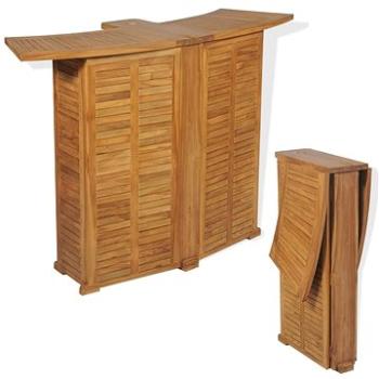  Skládací barový stolek 155 x 53 x 105 cm masivní teakové dřevo (43804)
