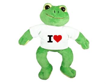 Plyšová žába I love