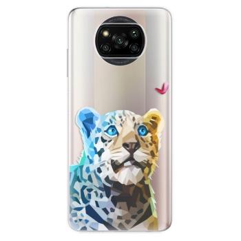 Odolné silikonové pouzdro iSaprio - Leopard With Butterfly - Xiaomi Poco X3 Pro / X3 NFC