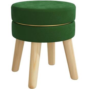 Kulatá stolička zelená samet, 340268 (340268)
