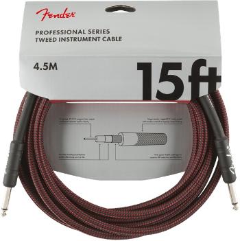 Fender Professional Series 15' Instrument Cable Red Tweed