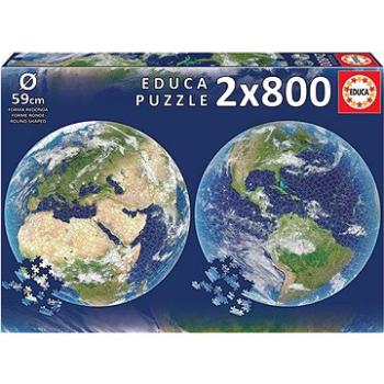 Educa Kulaté puzzle Planeta Země 2x800 dílků (8412668190399)