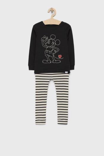Dětské bavlněné pyžamo GAP černá barva, s potiskem