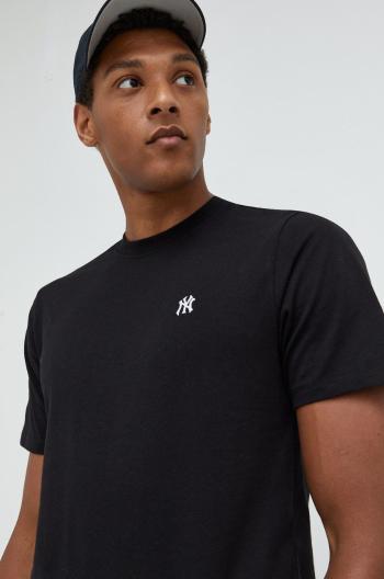 Bavlněné tričko 47brand Mlb New York Yankees černá barva