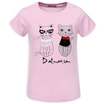 Dívčí tričko GLO STORY CATS růžové Velikost: 158