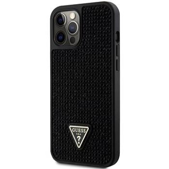 Guess Rhinestones Triangle Metal Logo Kryt pro iPhone 12/12 Pro Black (GUHCP12MHDGTPK)