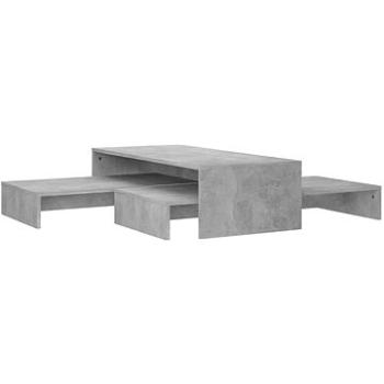 SHUMEE Sada konferenčních stolků šedá 100 × 100 × 26,5 cm dřevotříska, 806799 (806799)