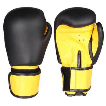 Fighter zápasové boxovací rukavice černá-žlutá Hmotnost: 12 oz