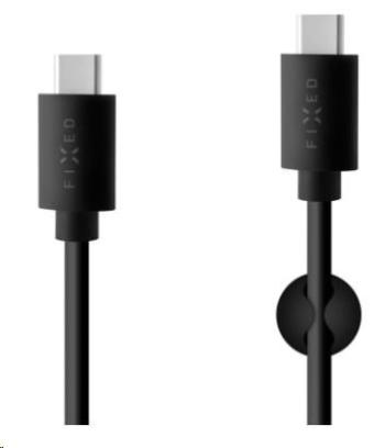 Fixed datový a nabíjecí kabel, USB-C -> USB-C, podpora PD, 60 W, délka 2 m, černá