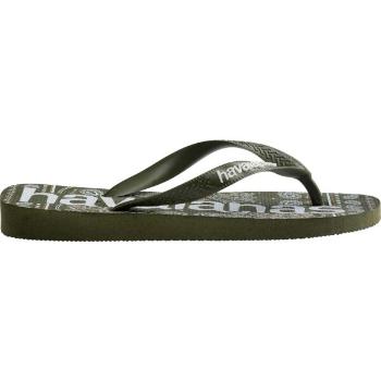 HAVAIANAS TOP LOGO MANIA FASHION Unisex žabky, khaki, velikost 43/44