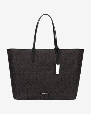 Calvin Klein Jacquard Shopper Kabelka Černá Hnědá