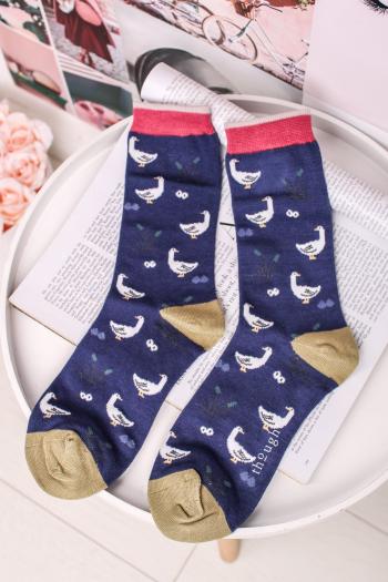 Modré ponožky Goosey Lucy Bird Socks