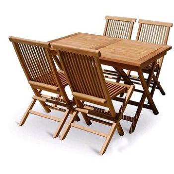 V-GARDEN Set zahradního nábytku POHODA, teak 1stůl + 4křesla (26POHODA_4set)