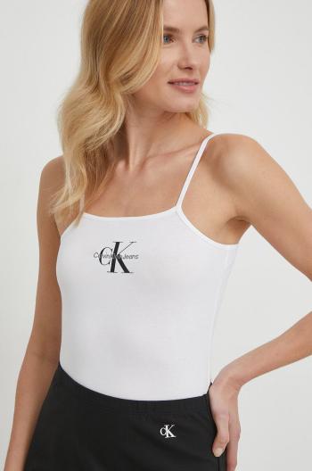 Body Calvin Klein Jeans dámské, bílá barva, J20J223421