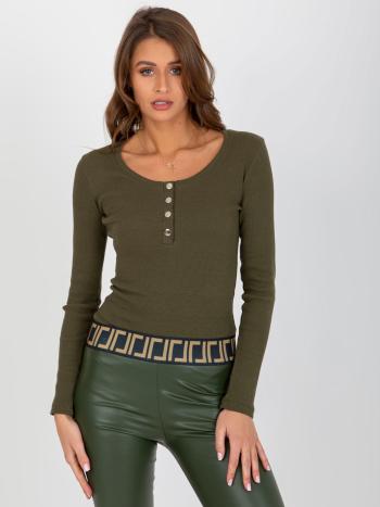 KHAKI DÁMSKÉ TRIČKO S KNOFLÍKY RV-BZ-8316.77-KHAKI Velikost: ONE SIZE