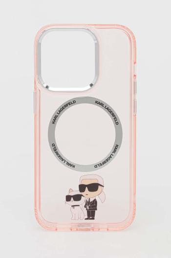 Obal na telefon Karl Lagerfeld iPhone 14 Pro 6,1" červená barva