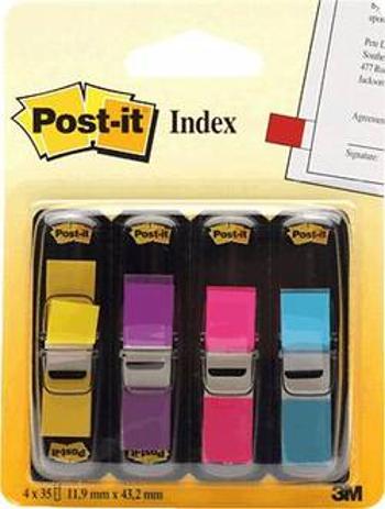 Post-it® Index Mini I683-4AB 12,7 x 43,7 mm lemon/fialová/růžový/tyrkysová Inh. Post-it 7000052572, (d x š x v) 12.7 x 11.9 x 43.2 mm, 4 ks