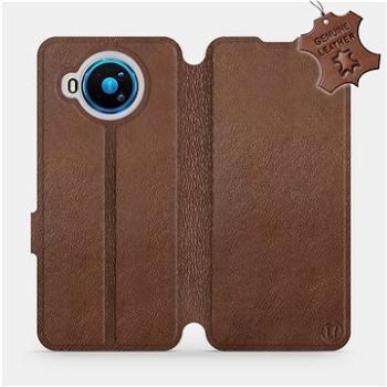 Flipové pouzdro na mobil Nokia 8.3 5G - Hnědé - kožené -  Brown Leather (5903516331024)