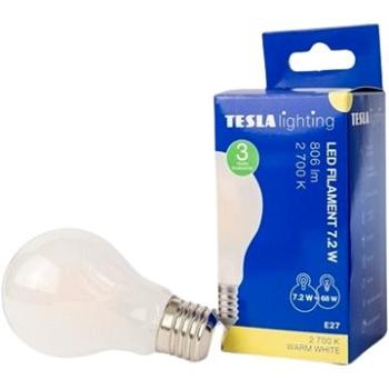 Tesla - LED žárovka FILAMENT RETRO BULB E27, 7,2W, 230V, 806lm, 25 000h, 2700K teplá bílá, 360st (BL277227-1F)