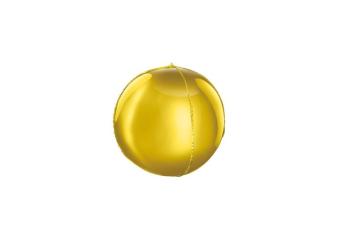 Balón foliový kulatý zlatý 3D 62 cm - BALONČ