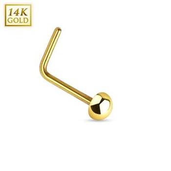 Šperky4U Zlatý piercing do nosu půlkulička, Au 585/1000 - ZL01034-YG