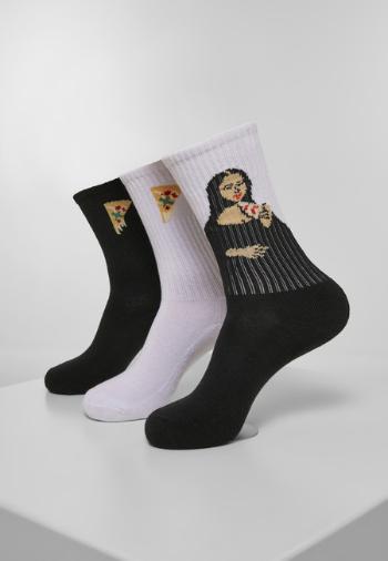 Mr. Tee Arti Pizza Sport Socks 3-Pack multicolor/black/white - 39–42