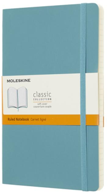 Moleskine - zápisník měkký, linkovaný, modrozelený L