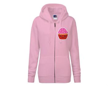 Dámská mikina na zip Kawaii cupcake