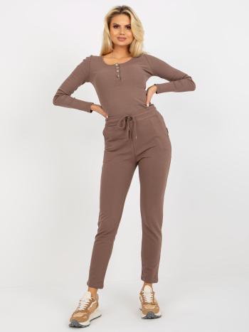 HNĚDÉ TEPLÁKY S KAPSAMI RV-DR-8369.89P-BROWN Velikost: S/M