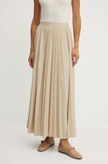 Sukně Max Mara Leisure béžová barva, maxi, áčková, 2426776027600