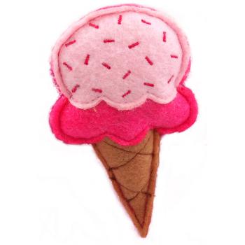 Hračka Let´s Play zmrzlina s catnip růžová 10cm